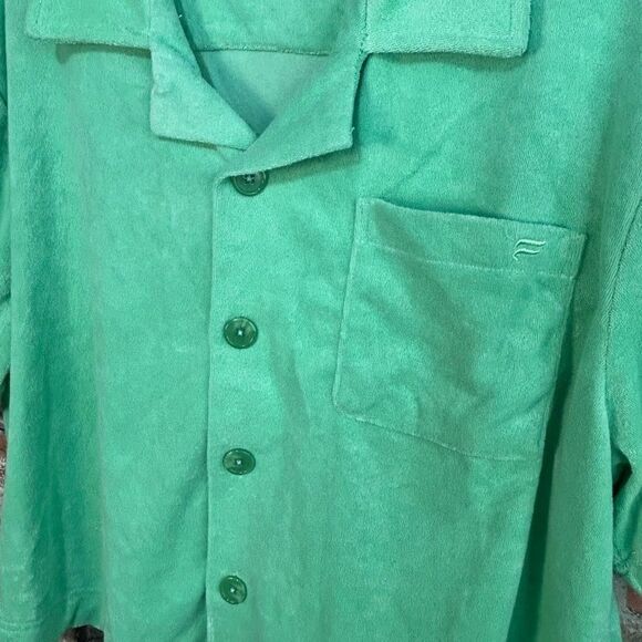 5 for $25🔥Fabletics Island Terry Boxy Button Up Shirt Medium - Picture 3 of 6